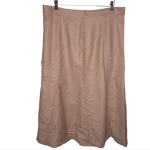 Pendleton NWT Tan Women's Plus Size Wool Midi Skirt, Size 18